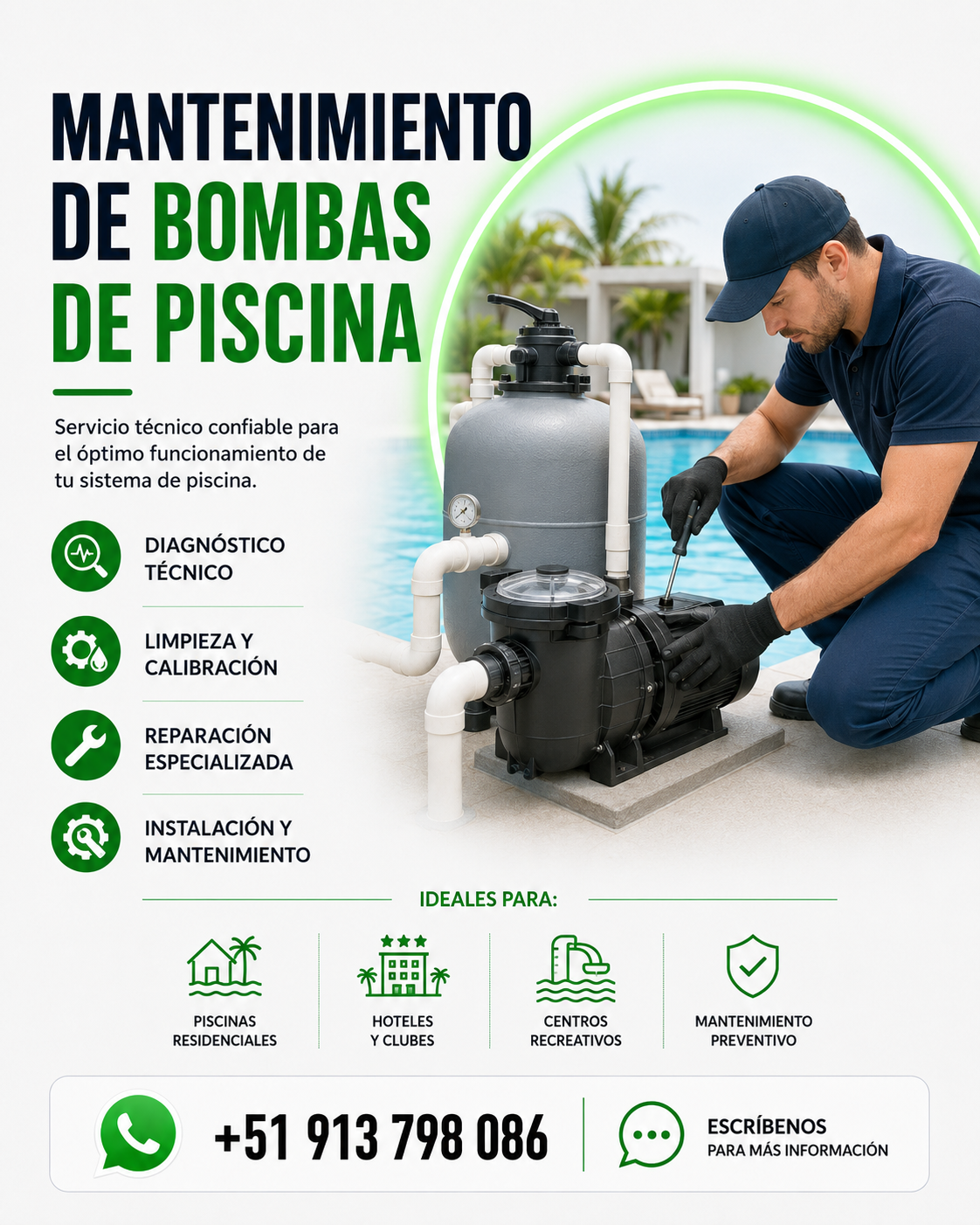 Mantenimiento de Bombas de Piscina